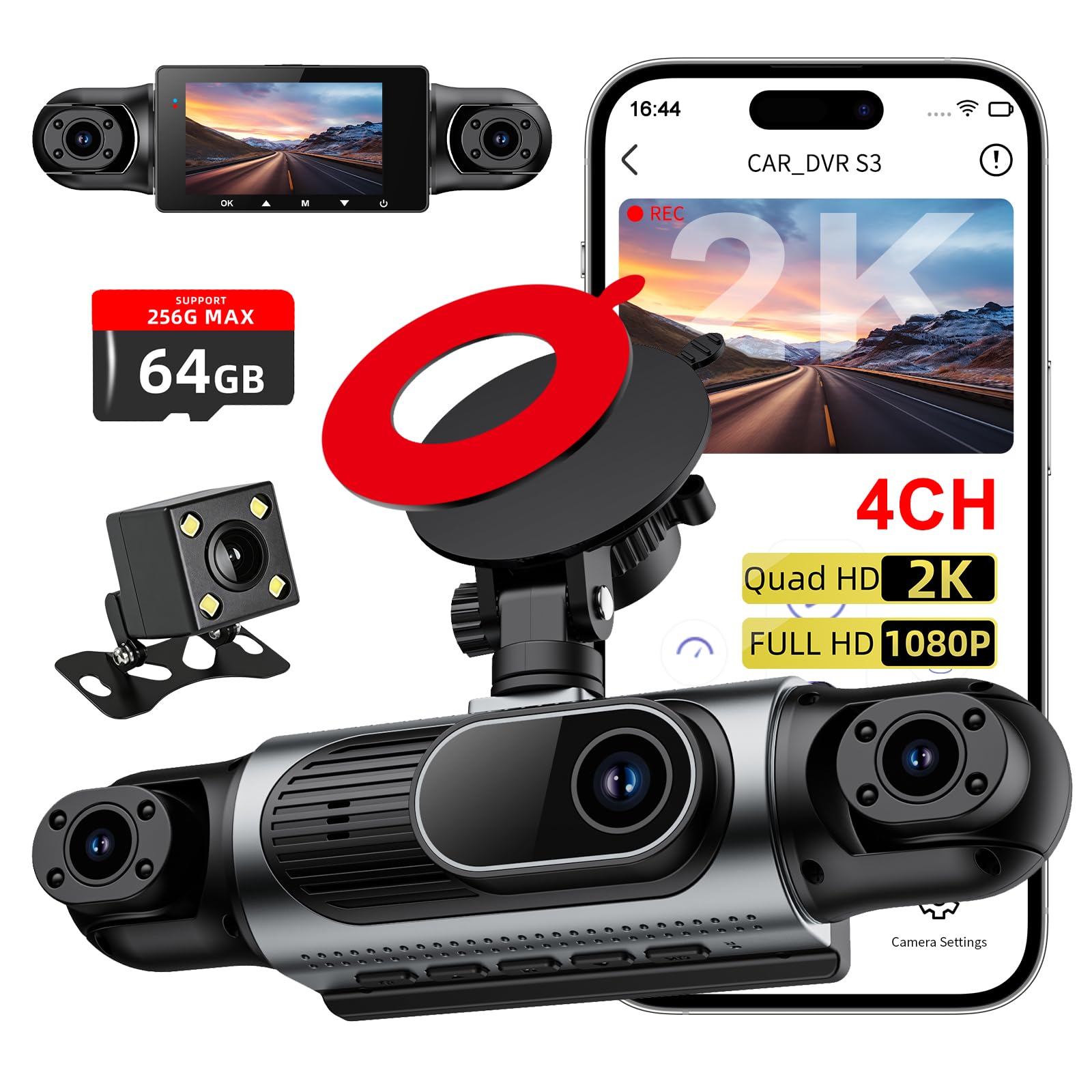 64GB SD Card Included – for Car SUV Truck Va