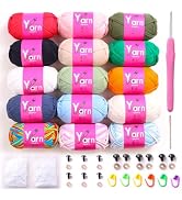 Sekafris 15x50g cotton yarn for crocheting-mercerized cotton yarn for knitting crochet kit for be...