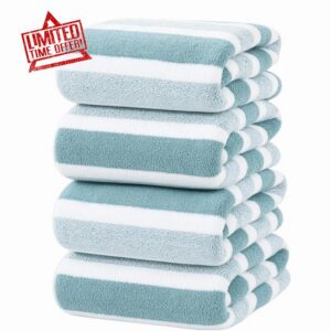 4 Pcs Large Microfiber Bath Towel Set