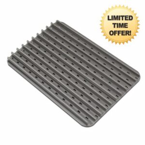 BAC772 Reversible Anodized Aluminum Sear Grate-18.25" x 11.5"                                                          Fits Traeger