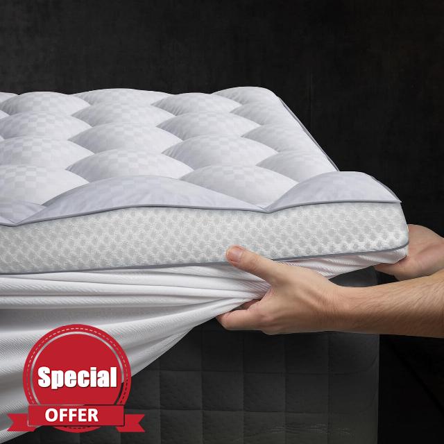 3 Inch Ultra-Fluffy Memory Foam Mattress Topper Queen for Back Pain
