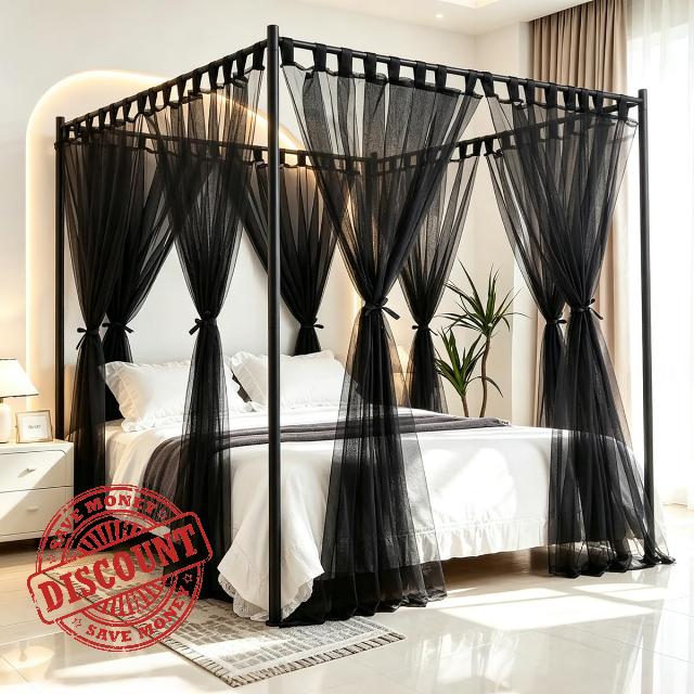 Canopy Bed Curtains Bed Canopy for King Queen Full Size Bed Scarf