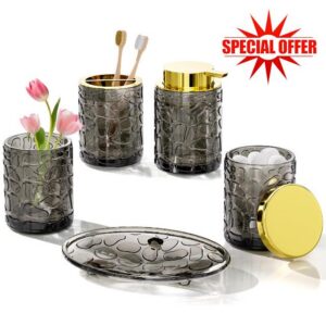 Black Bathroom Accessories Set 5 Pcs