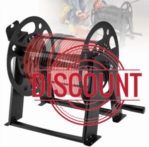 Upgraded Heavy Duty RV Extension Cord Reel Stand 50-200 FT Power Cables                                                          Features Long-Lasting Smooth Bearings and Side Storage Rack to Organize Power Plugs and Rv Electrical Accessories Neatly