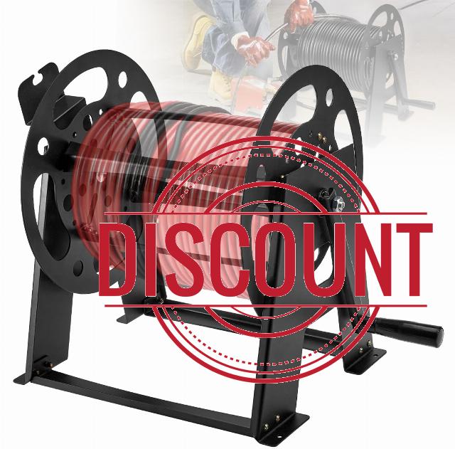 Upgraded Heavy Duty RV Extension Cord Reel Stand 50-200 FT Power Cables                                                          Features Long-Lasting Smooth Bearings and Side Storage Rack to Organize Power Plugs and Rv Electrical Accessories Neatly