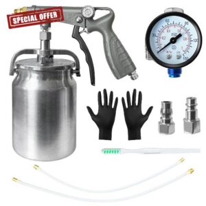 Undercoating Spray Gun with Suction Cup & Gauge（30oz）                                                          Air Undercoating Spray Gun 360° & Straight Spray Hoses