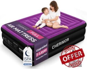 CHERIMOR Air Mattress Full with Built in Pump