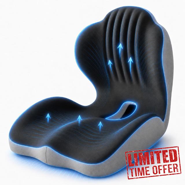 Ergonomic Memory Foam Seat Cushion with Back Support
