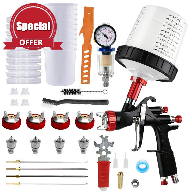 R500 LVLP Spray Gun with 1.3/1.5/1.7/2.0mm