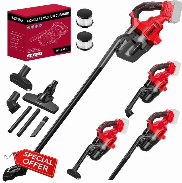 Cordless Vacuum Compatible with Milwaukee 18V Battery (No Battery)                                                          16000Pa Handheld Vacuum Cordless