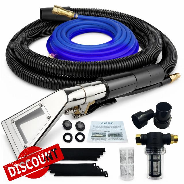 Shop Vac Extractor Hose Kit with Stainless Extractor Wand for Upholstery                                                          1.5" Vacuum Extractor Hose