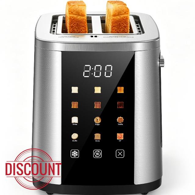 Foyoconven 2 Slice Toaster with Touch Screen
