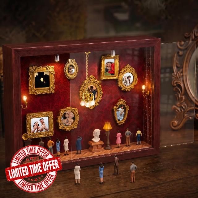 DIY Mini Museum Silhouette Box with Sliding Panel