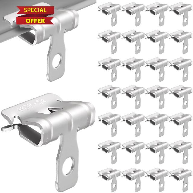 Hicarer 50 Pcs Hammer-On Flange Beam Clamp