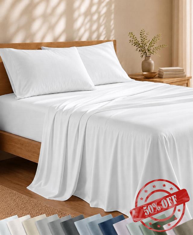 California Design Den 100% Viscose from Bamboo Sheets Queen