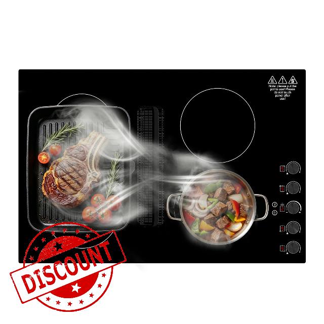 Induction Cooktop with Downdraft 30"
