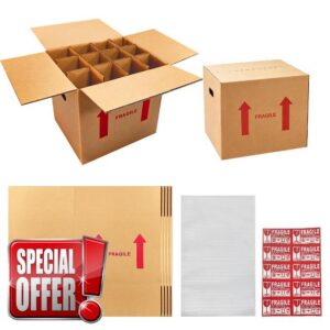 6 Sets Wine Bottle Moving Boxes