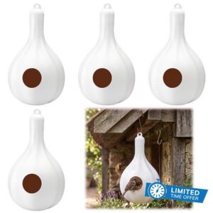 LemonRoad 4 Pack Purple Martin Gourd House Plastic Martin Gourds