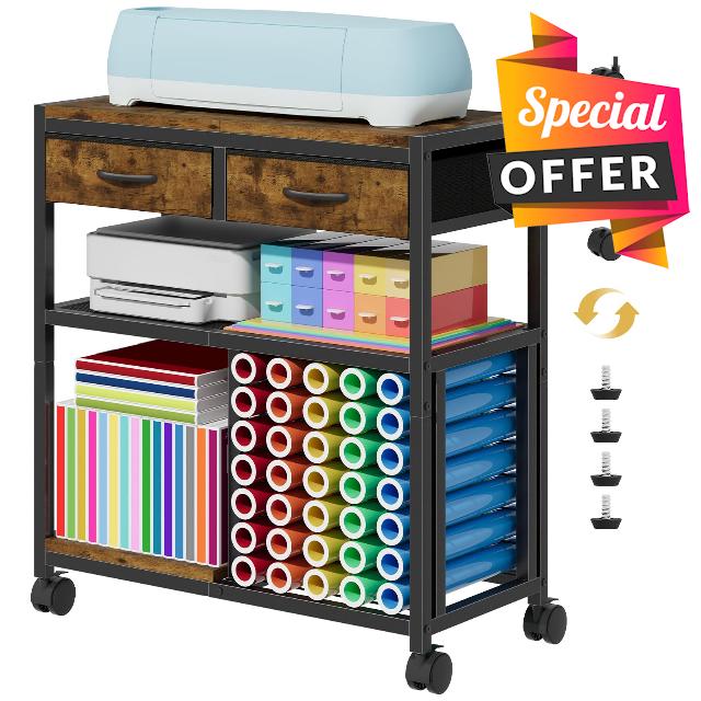 Craft Cart with 2 Fabric Drawers