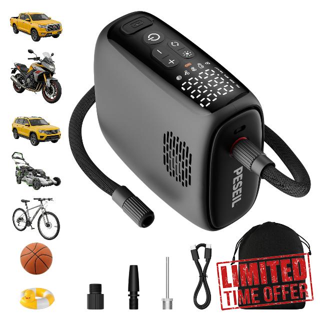 2026 Tire Inflator Portable Air Compressor [40L/min 200% Faster] Inflation                                                          150 PSI Air Pump for Cars