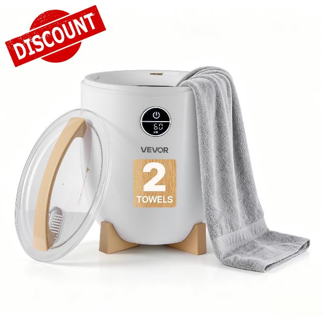 VEVOR Towel Warmers for Bathroom 12L Heated Towel Bucket with LED Display                                                          Rapid Heating