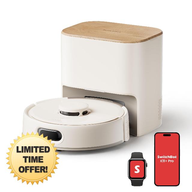 SwitchBot K11+ Pro Compact Robot Vacuum and Mop