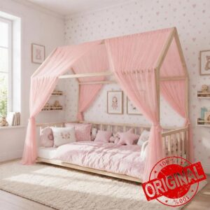 Bed Canopy Scarf Pink 62x180 for Kids