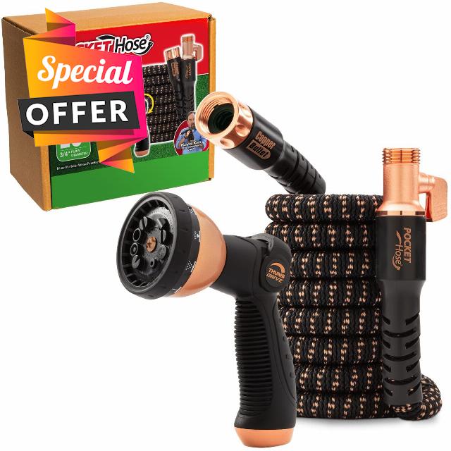 Pocket Hose Copper Bullet 25 FT Expandable Garden Hose