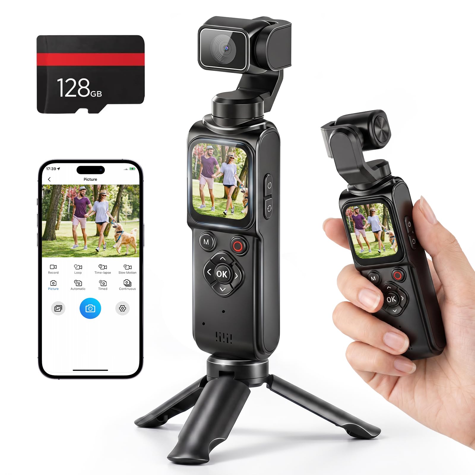 Includes 128GB Card&Tripod
