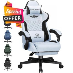 GTPLAYER Gaming Chair Fabric with Pocket Spring Cushion