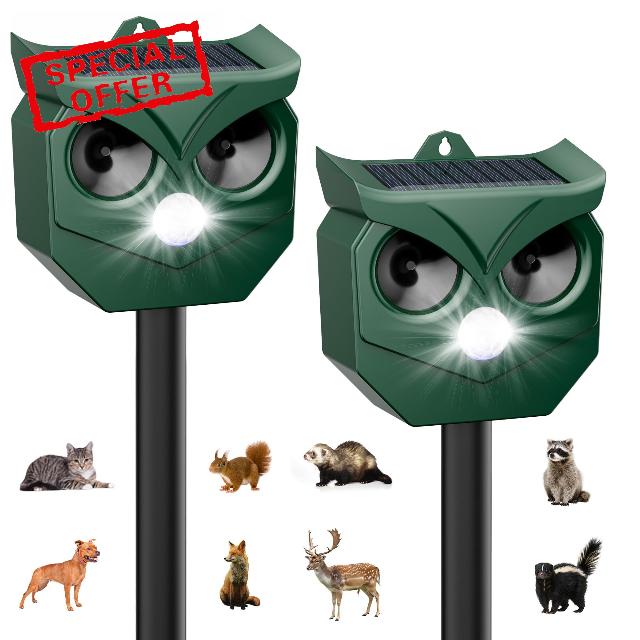 Solar Ultrasonic Animal Repeller