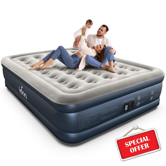iDOO Air Mattress Queen with Built in Pump