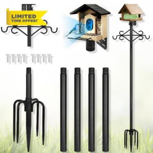 Gbekery 89’’ Smart Bird Feeder Pole Heavy Duty
