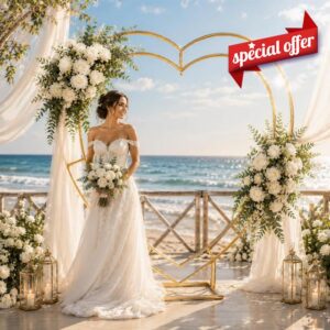 6.7FT Heart Shaped Balloon Arch Stand