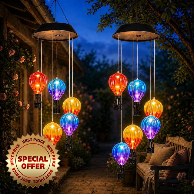 2 Pack Hot Air Balloon Solar Lantern