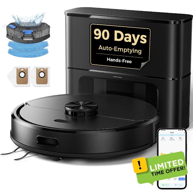 Kilgone Robot Vacuum and Mop with Self Emptying Dock