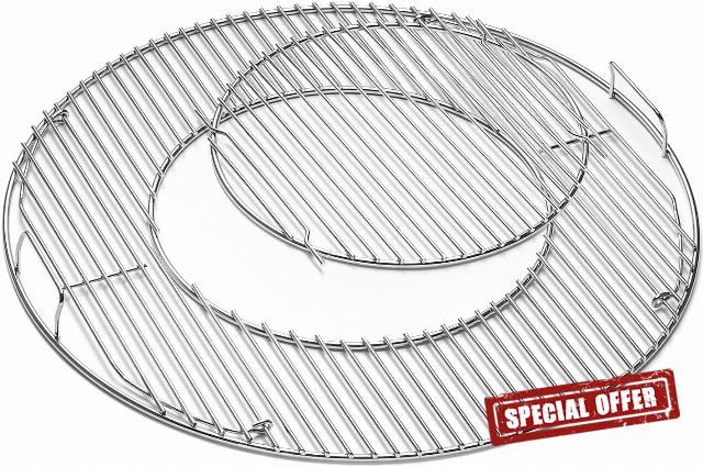 22.5 Inch Grill Grate Replacement for Weber 8835 Charcoal Kettle Grills                                                          Round Grate for Charcoal Kettle