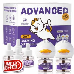 Cat Calming Diffuser Kit with 2 Diffusers & 4 Refills (48mL Each)
