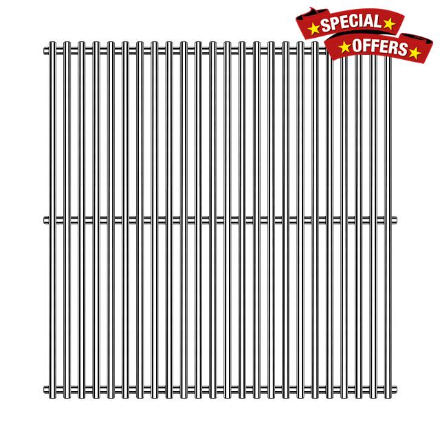 2 in 1 Stainless Steel Cooking Grate Replacement for Charbroil 2 Burner Grill Parts