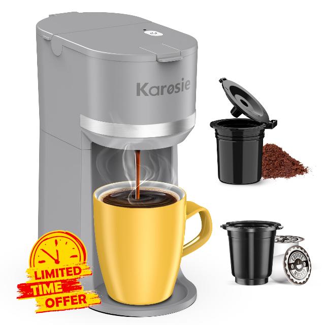 Single Serve Coffee Maker for K-Cup and Ground Coffee