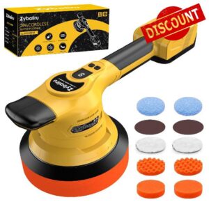 20V Brushless 6-Inch Random Orbital Cordless Buffer Polisher Kit                                                          Compatible with DeWalt 20V Battery