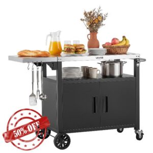 VEVOR Outdoor Grill Cart with Storage Cabinet