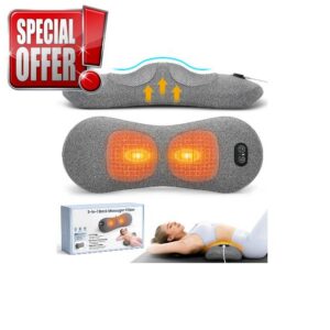 3-in-1 Electric Lumbar Support Pillow - Triple Fusion Back Massager with Heat