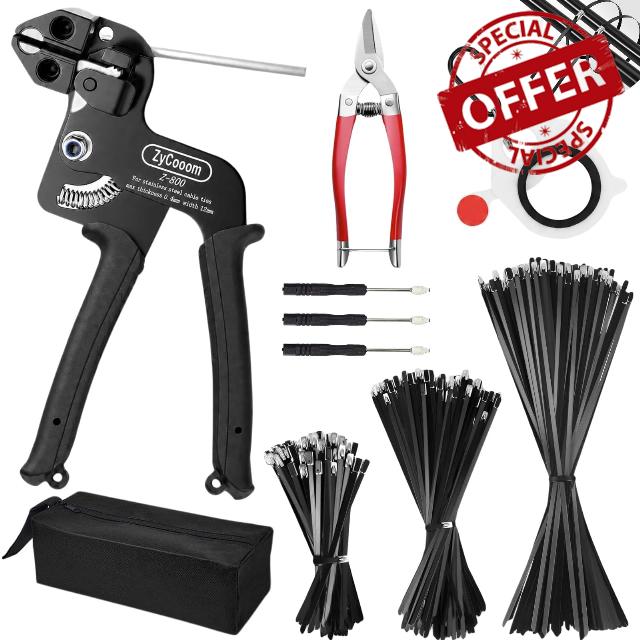 Stainless Steel Zip Ties Gun Kit