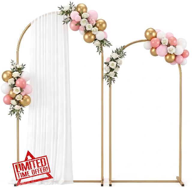 Metal Arch Backdrop Stand Set of 2