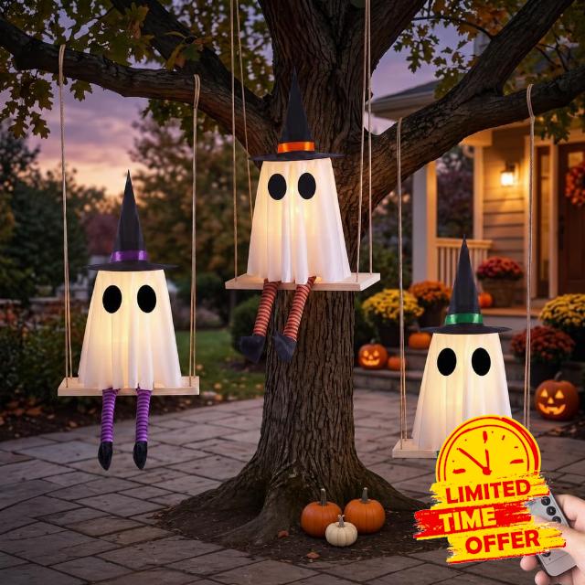 Halloween Swinging Ghost Outdoor Decor