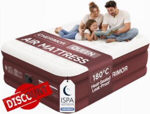 CHERIMOR Queen Air Mattress with Built in Pump
