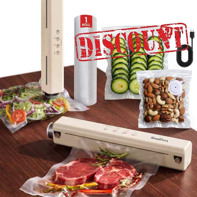 2-in-1 Compact Vacuum Sealer for Food