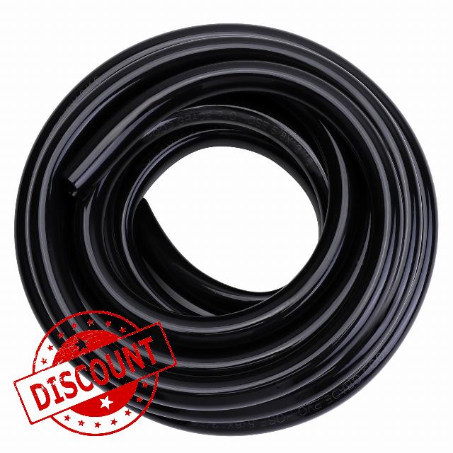 DERNORD Black PVC Tubing 1" ID x 1-1/4" OD Flexible Plastic Tubing 25 Feet for Food Grade