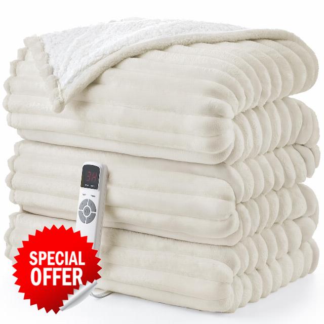 Hansleep Electric Heated Blanket Throw 50x60''